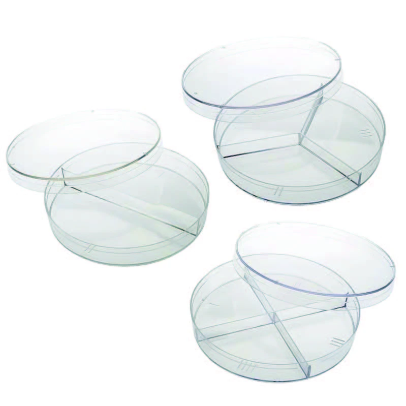 [PD1-2D90] Petri Dish, Divided (2 divisions (500 dishes/case))