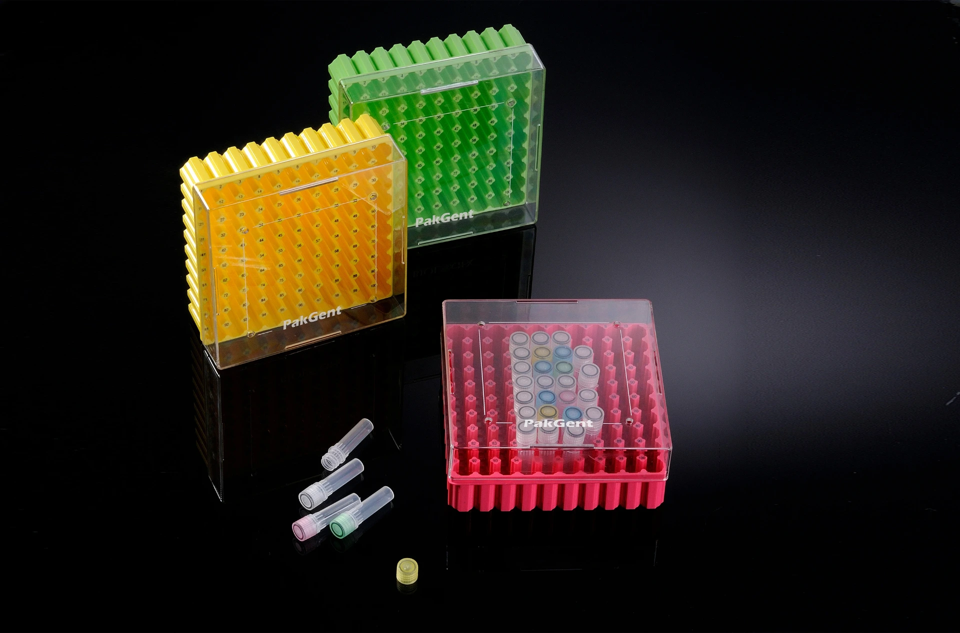 [BX1-C81-A] 81 and 100-Place Storage Box with Clear Lid (81-well, 2 inch heights (5.24 x 5.24 x 2"))